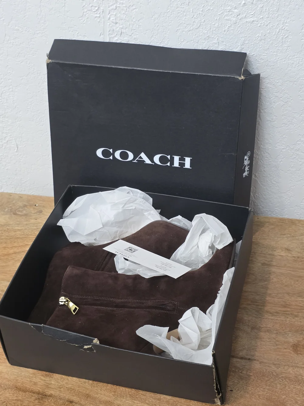 COACH Women's Brown Suede Ankle Boots